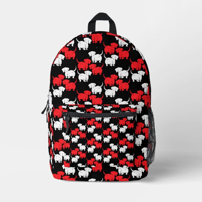 Dachshund Dog Gifts Printed Backpack (Front)