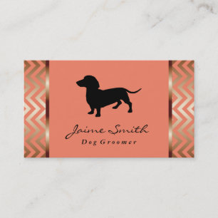 Dachshund   Dog Groomer Business Card