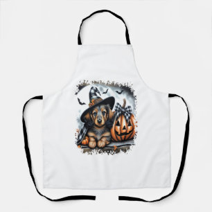 Dachshund Dog Halloween Apron