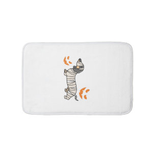 Dachshund Dog Halloween Candy Corn Full Moon Bath Mat