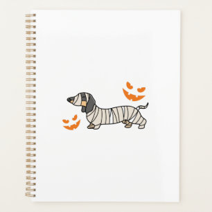 Dachshund Dog Halloween Candy Corn Full Moon Planner