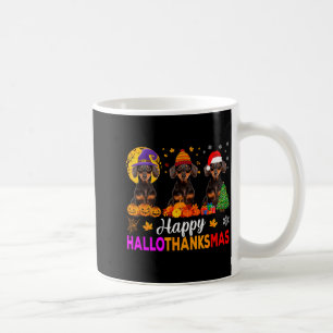 Dachshund Dog Halloween Christmas Hallothanksmas F Coffee Mug