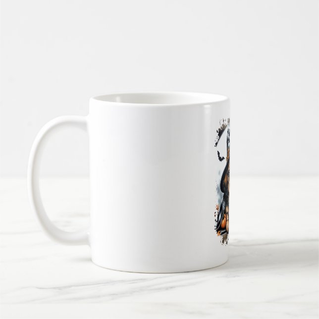 Dachshund Dog Halloween Coffee Mug (Left)