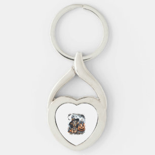 Dachshund Dog Halloween Key Ring