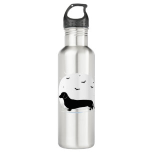 Dachshund Dog � Halloween Moon Silhouette Classic 710 Ml Water Bottle