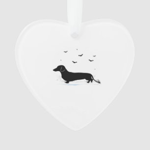 Dachshund Dog � Halloween Moon Silhouette Classic Ornament