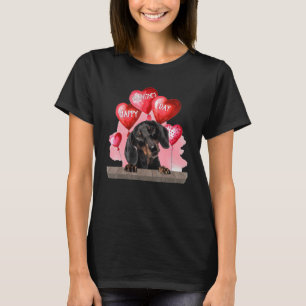 Dachshund Dog Happy Valentines Day Pet Dog Lover T-Shirt