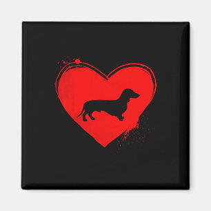 Dachshund Dog Heart Shape Valentine Dog Lovers Magnet