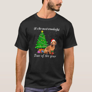 Dachshund Dog Its The Most Wonderful Time Of The Y T-Shirt