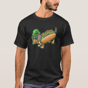 Dachshund Dog Leprechau St Patrick Day Saint Paddy T-Shirt