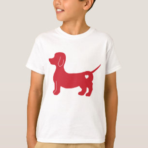 Dachshund Dog Lover in Red Dog Mum Puppy Love T-Shirt