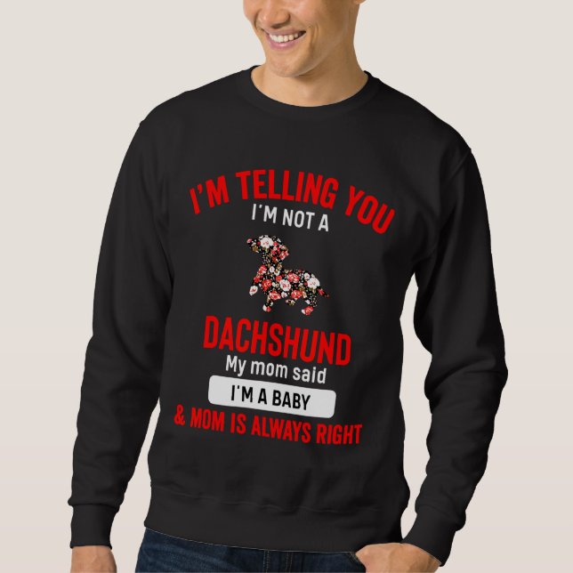 Dachshund Dog Mama Womens Sweatshirt (Front)