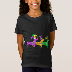 Dachshund Dog Mardi Gras Festival Party Outfits T-Shirt