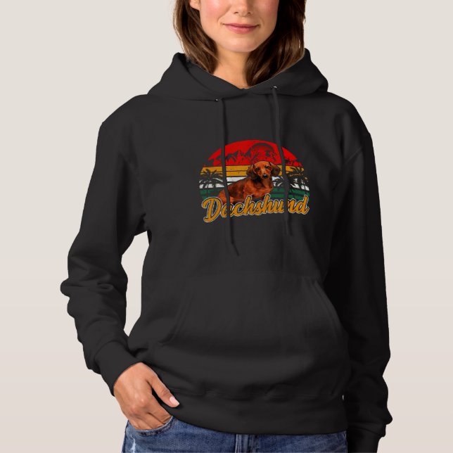 Dachshund Dog Mom Dad Hoodie (Front)