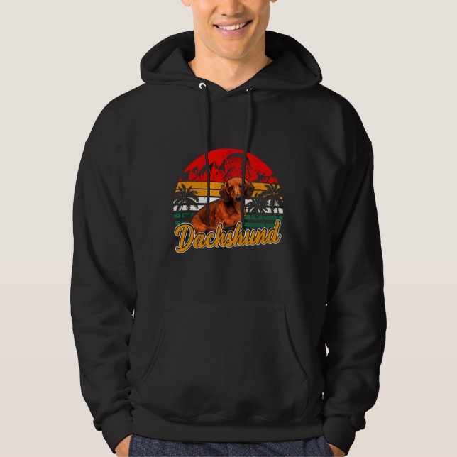 Dachshund Dog Mom Dad Hoodie (Front)