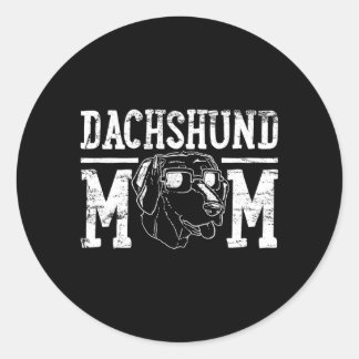 Dachshund Dog Mum Mama Gift Classic Round Sticker