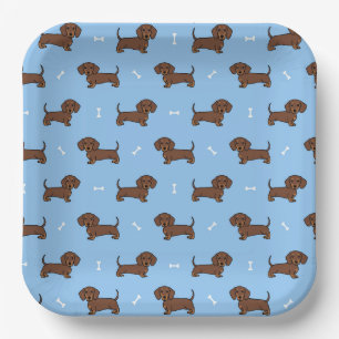 Dachshund Dog  Paper Plate