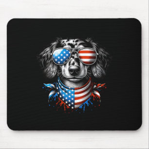 Dachshund Dog Patriotic 4th Of July American Usa F Mouse Mat