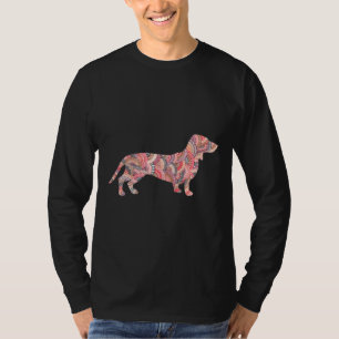 Dachshund Dog Pattern Doodle T-Shirt