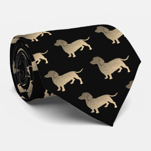dachshund dog pattern neck tie