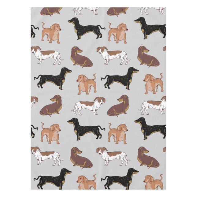 Dachshund dog pattern tablecloth (Front)