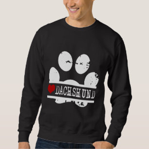 Dachshund Dog Paw Print Sweatshirt