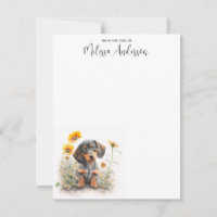 Dachshund Dog Personalised Cute Puppy Watercolor
