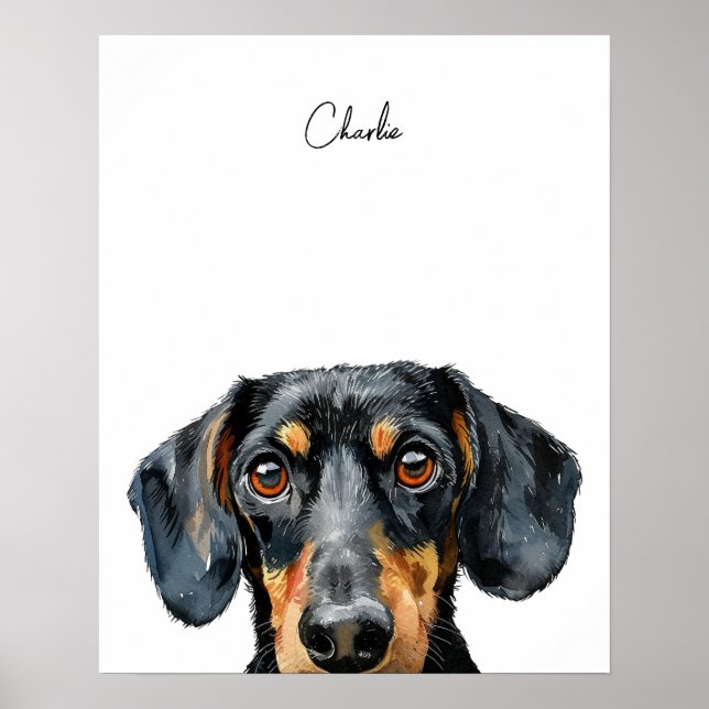 Dachshund Dog Personalised Print (Front)