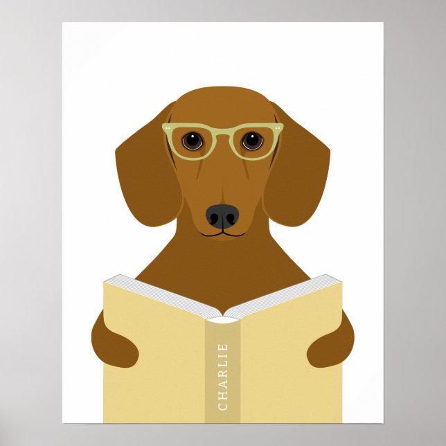 Dachshund Dog Personalised Print (Front)