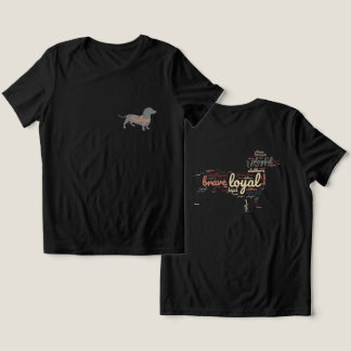 Dachshund Dog personality black t shirt