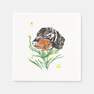 Dachshund Dog, Pets Pattern Napkin