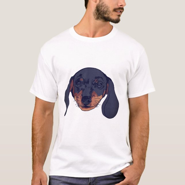 Dachshund dog Portrait T-Shirt (Front)