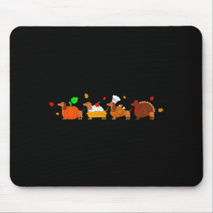 Dachshund Dog Pumpkin E Turkey Thanksgiving  Mouse Mat