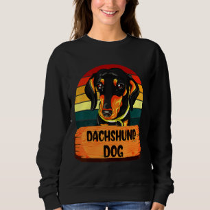 Dachshund Dog Retro Colors Sweatshirt