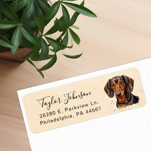 Dachshund Dog Return Address Label