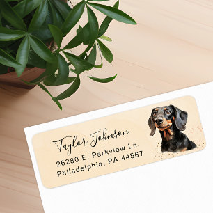 Dachshund Dog Return Address Label