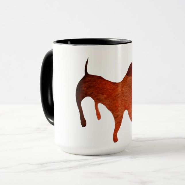 Dachshund Dog  Ringer Combo Mug (Front Left)