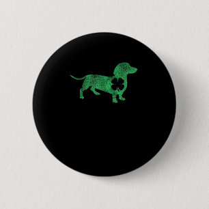 Dachshund Dog Shamrock St. Patrick's Day Saint Pad 6 Cm Round Badge