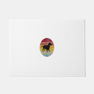 Dachshund Dog Silhouette Pet Lovers Vintage Retro Doormat