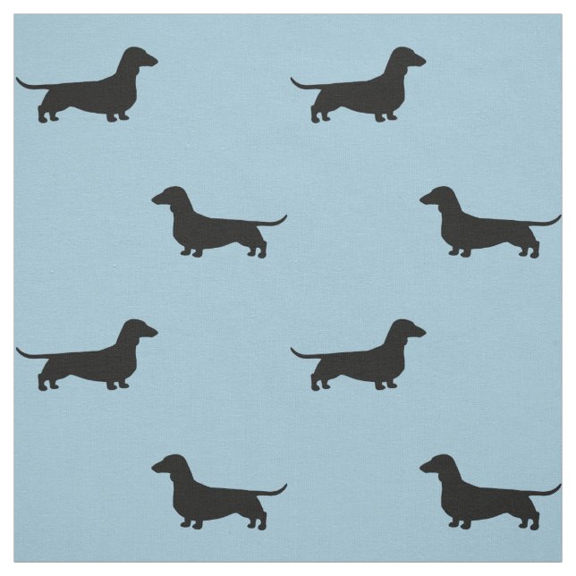 Dachshund Dog Silhouettes Pattern Doxies Dachsies Fabric (Swatch)