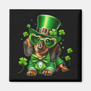 Dachshund Dog St Patrick's Day Shirt Weiner Doxie Magnet