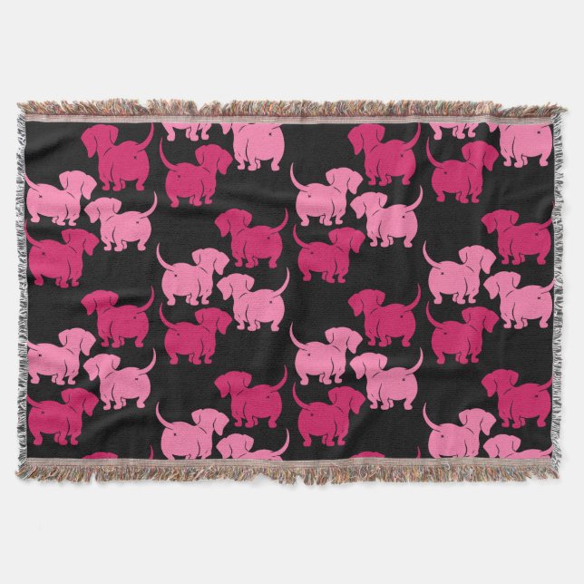 Dachshund Dog Throw Blanket (Front)