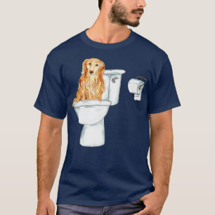 Dachshund dog toilet Painting 1 T-Shirt