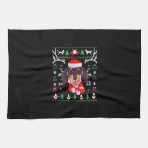Dachshund Dog Ugly Christmas Classic T-Shirt Tea Towel