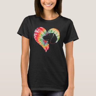 Dachshund Dog Valentines Tie Dye I Heart T-Shirt