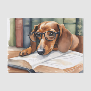Dachshund  Dog Vintage Watercolor Tissue Paper