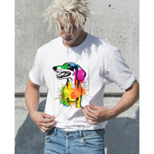 Dachshund Dog Watercolor Colourful Doxie Men's T-Shirt