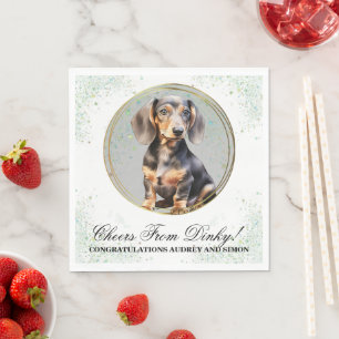 Dachshund Dog Wedding Napkins with Photo