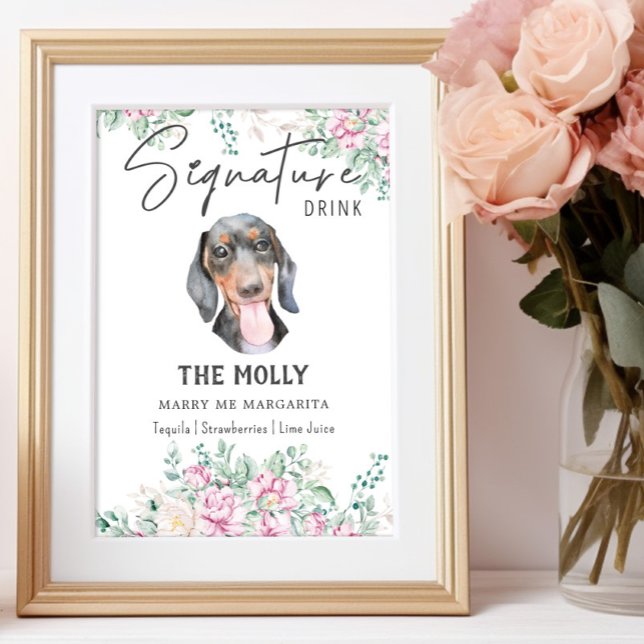 Dachshund Dog Wedding Signature Drink Sign (Creator Uploaded)