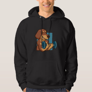 Dachshund Dog Weight Lifting Hoodie